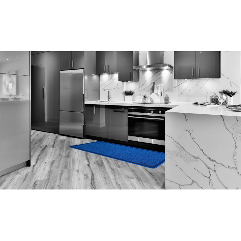 Tappeto Cucina Blu Antiscivolo e Lavabile in Lavatrice