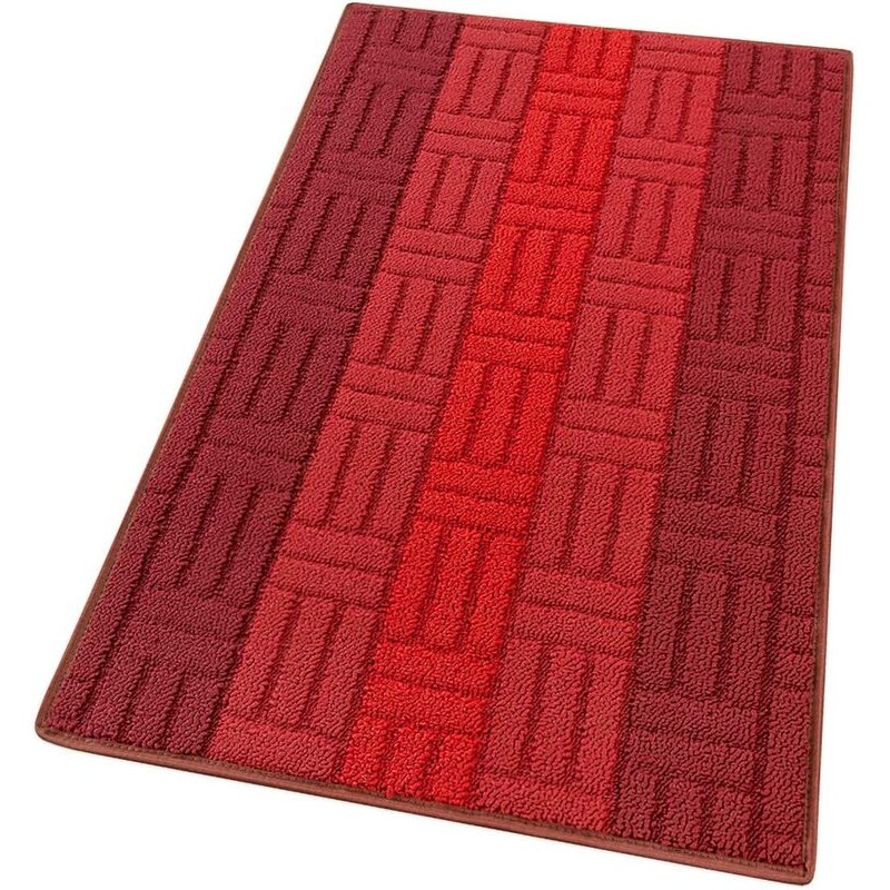 Tappeto da Cucina Ultra Assorbente Blu Arancio Verde Bordeux