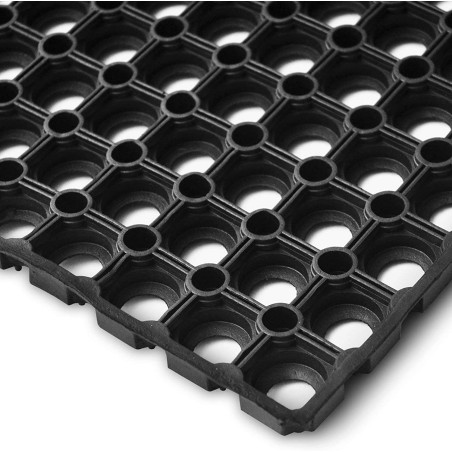 Tappeto in Gomma Antiscivolo a Griglia - Zerbino Ingresso Esterno, Antisporco, Drenante - Octo Door - Spessore 16mm