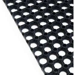 Tappeto in Gomma Antiscivolo a Griglia - Zerbino Ingresso Esterno, Antisporco, Drenante - Octo Door - Spessore 16mm